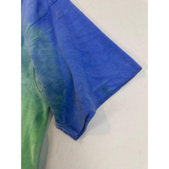 90s Shore Club Beach Shirt Tie Dye Single Stitch Vintage USA Made L Volleyball - Picture 4 of 5